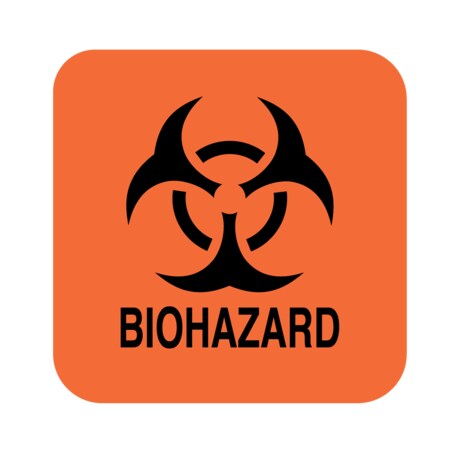 Label, Biohazard Symbol 6 X 6